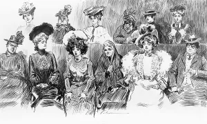 December Prints: 1902 drawing by Charles Dana Gibson (1867-1944)
