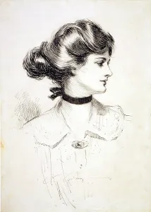 Choker Prints: 1909 drawing by Charles Dana Gibson (1867-1944)