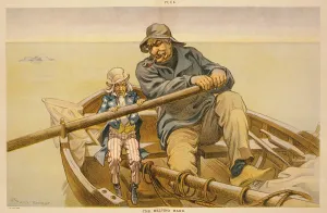 Capitalism Prints: 1911 cartoon depicts J.P. Morgan as a beneficent and patriotic financier