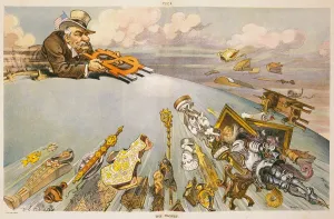 Capitalism Prints: 1911 cartoon showing John Pierpont Morgan