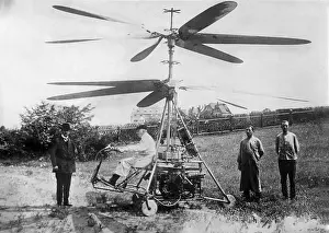 Rotors Prints: 1912 helicopter designed by German engineer, Otto Baumgaerte