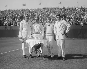Tennis Prints: 1926 American Davis Cup team with their Trophy