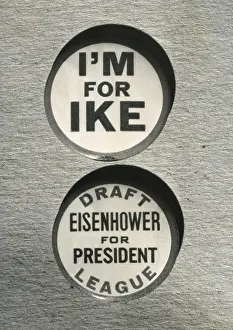 Lcgr1412 Prints: 1948 Campaign Buttons of the Draft Eisenhower for President League'