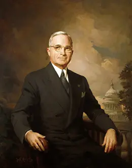 Truman Prints: 1948 portrait of Harry Truman painted by Greta Kempton