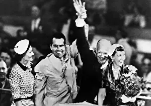 Running Mates Prints: 1952 Republic Party Nominees. L-R: Pat Nixon
