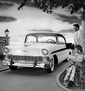 Automobile Prints: 1956 Chevrolet Bel Air Sport Coupe. Courtesy: CSU Archives/Everett Collection