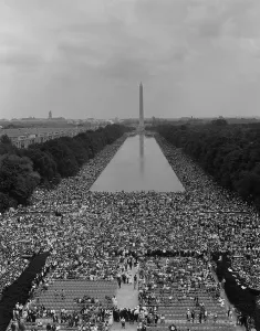 Images Dated 7th March 2012: 1963 March on Washington. A view of over 200
