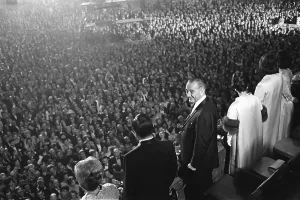 Hubert Prints: The 1965 Inaugural Ball. L-R: Muriel Humphrey