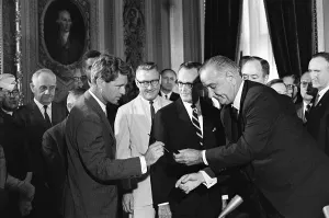 Law Making Prints: 1965 Voting Rights signing ceremony