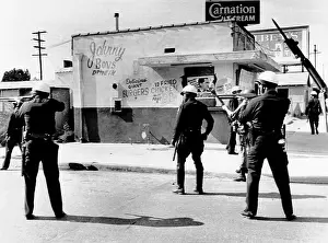 National Guard Prints: 1965 Watts Riot. Police
