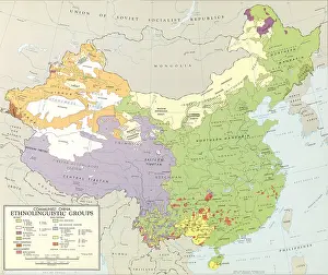 China Prints: 1967 map of Chinas ethnolinguistic groups