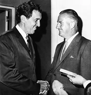 Spiro Prints: 1968 Republican and Democratic Vice Presidential nominees crossing paths when each addressed the American Political
