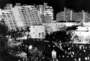 1972 Olympics Prints: 1972 Olympics, Night view of apartments in Olympic Village