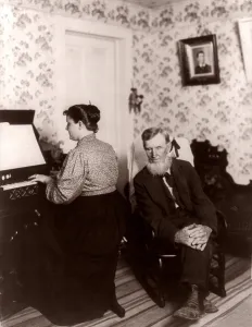 Images Dated 9th June 2008: 19th century American home life often included piano music played by talented amateur pianists