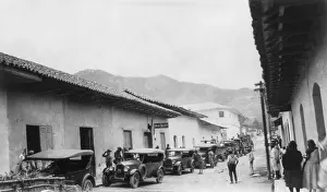 Insurrections Prints: 1st Battalion Marines arrived at Matagalpa, Nicaragua, in autos, in 1927