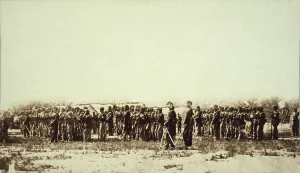 Images Dated 27th January 2009: 1st U.S. Colored Infantry in formation during review