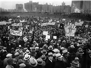 20, 000 unemployed demonstrate in Chicago's Grant Park