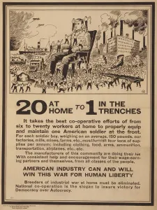 Business Prints: 20 AT HOME TO ONE IN THE TRENCHES, 1917