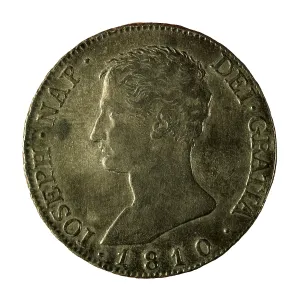 Coin Prints: 20 reales coin. Obverse with portrait of the king Jos Bonaparte (Madrid)