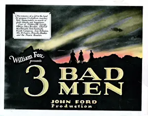Silhouette Prints: 3 BAD MEN, title card, 1926, TM and Copyright 20th Century Fox Film Corp