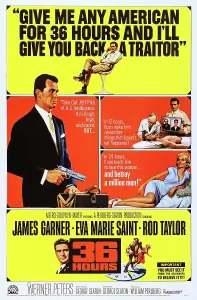Espionage Prints: 36 HOURS, US poster art, Rod Taylor