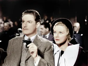 Madeleine Prints: THE 39 STEPS, from left: Robert Donat, Madeleine Carroll, 1935