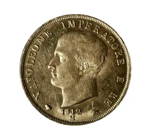 Napoleon I Bonaparte 1769 1821 Prints: 40 liras gold coin, with portrait of Napoleon Bonaparte (Milan)