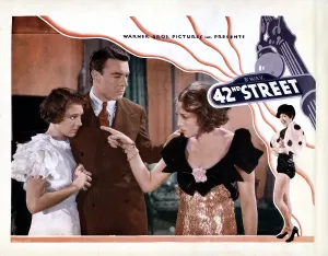 Brent Prints: 42nd STREET, from left, Ruby Keeler, George Brent, Bebe Daniels, 1933