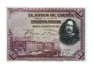 Coin Prints: 50 pesetas bill, Bank of Spain (Madrid)