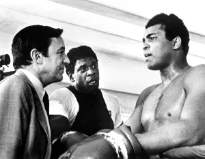 Barechested Prints: 60 MINUTES, from left: Mike Wallace, Ron Lyle, Muhammad Ali (ca. 1971), 1968