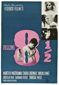 1963 Movies Prints: 8 1/2, Swedish poster art, 1963