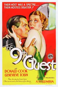 Cook Prints: THE 9TH GUEST, l-r: Donald Cook, Genevieve Tobin on poster art, 1934