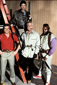 Classic Tv Prints: A-TEAM, Dirk Benedict, Dwight Schultz, George Peppard, Mr. T. 1983-1987