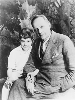 Images Dated 10th March 2008: A.A. Milne (1882-1956), the author of 'Winny the Pooh' with his son