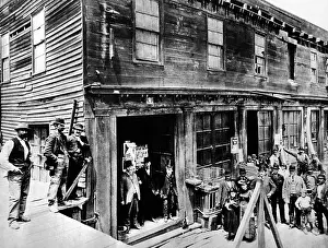 Amusements Prints: Abe Warner opened his saloon on Meigg's Wharf in 1856