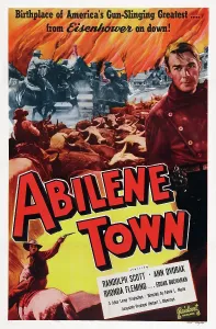 Cattle Prints: ABILENE TOWN, US poster art, Randolph Scott, 1946