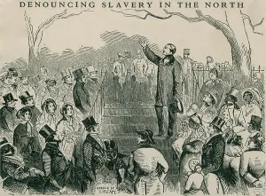 Phillips Prints: Abolitionist Wendell Phillips speaking against the Fugitive Slave Act of 1850 at an antislavery meeting in Boston