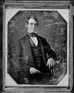 Images Dated 15th April 2008: Abraham Lincoln (1809-1856) in daguerreotype by Nicholas H