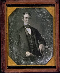 Images Dated 15th April 2008: Abraham Lincoln (1809-1856) in daguerreotype by Nicholas H