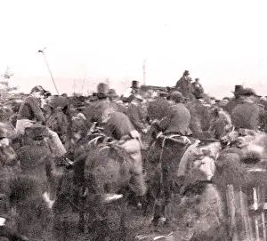 Gettysburg Prints: Abraham Lincoln (1809-1865) at the dedication ceremonies at the Soldiers National cemetery