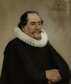 Businessman Prints: Abraham de Potter, Amsterdam Silk Merchant, by Carel Fabritius, 1649, Dutch oil painting