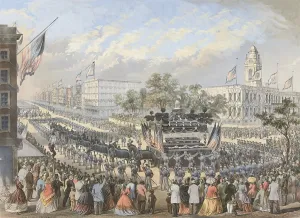 Assassination Prints: Abraham's Lincoln's funeral procession in New York City