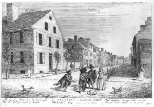 1700s Prints: The accident in Lombard Street