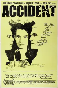 Bogarde Prints: ACCIDENT, US poster art, from left: Dirk Bogarde, Jacqueline Sassard, Stanley Baker, 1967