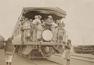 Wild West Prints: Acoma Indians sell their wares to Euro-American tourists on a train in New Mexico