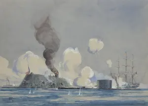 Rebel Prints: ACTION BETWEEN USS MONITOR AND CSS RAM MERRIMAC