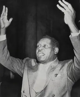 Movie Stars Prints: Actor and singer Paul Robeson testifying against the Mundt-Nixon Bill Communist Registration Bill