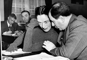 Testifying Prints: Actress Anne Revere with her attorney R