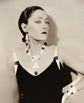 Silent Prints: Actress Gloria Swanson models Art Deco jewelry c