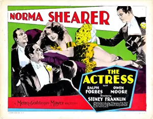 Shearer Prints: THE ACTRESS, lobbycard, Norma Shearer (laying down), 1928